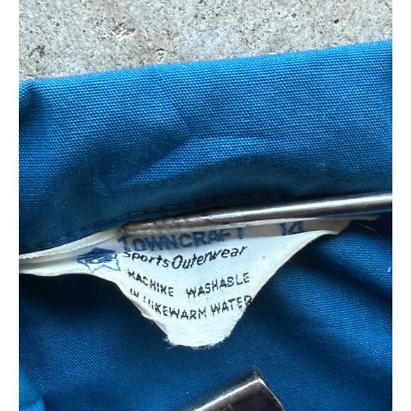 Vintage 1970s 'MJM' Blue Zip Up Womens Jacket Size XS Towncraft Sportswear - Picture 3 of 5